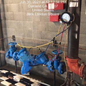 Oakland backflow preventer device installed by professionals.